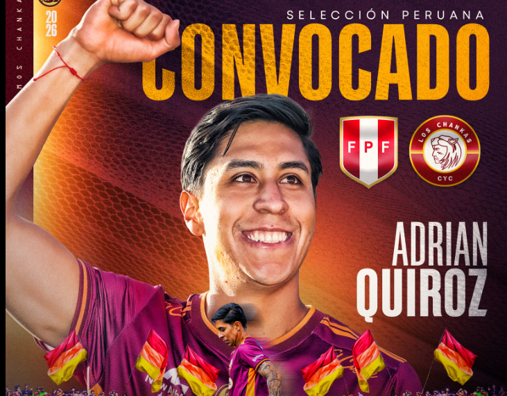 UN GUERRERO CHANKA A LA SELECCIÓN: ADRIÁN QUIROZ FUE CONVOCADO POR PERÚ